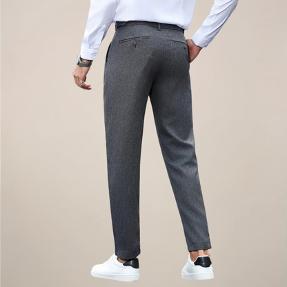 Men’s Slim Fit Pleated Trousers – Tailored Dress Pants for Business & Formal Wear