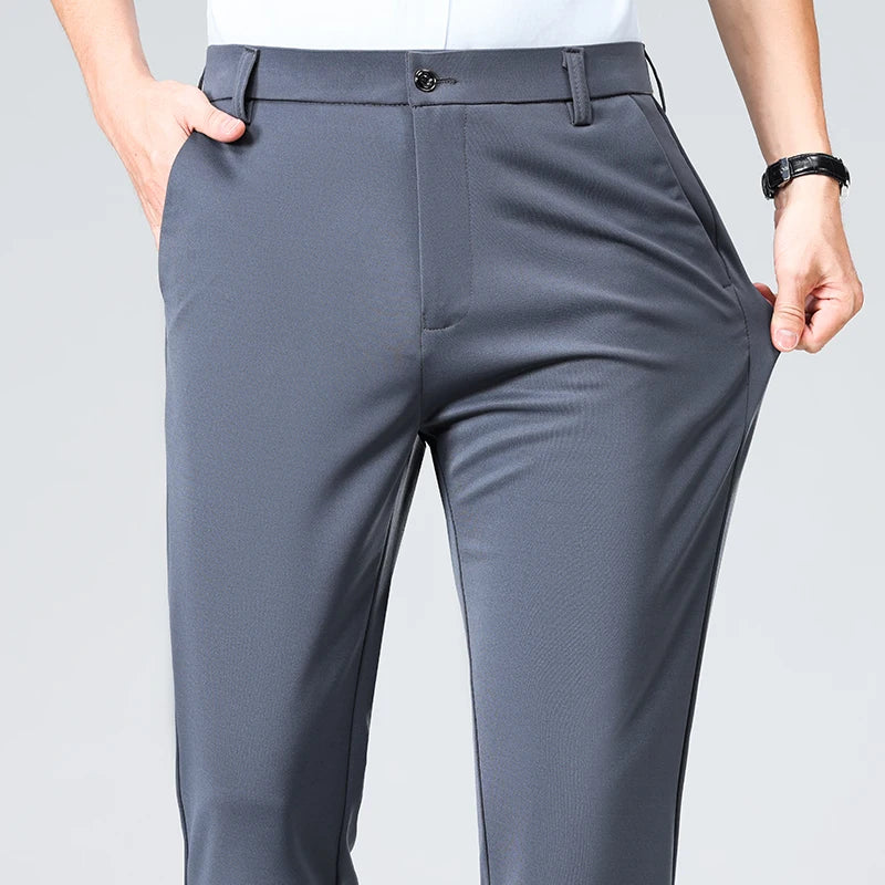 Men’s Slim Fit Trousers – Classic Business Style