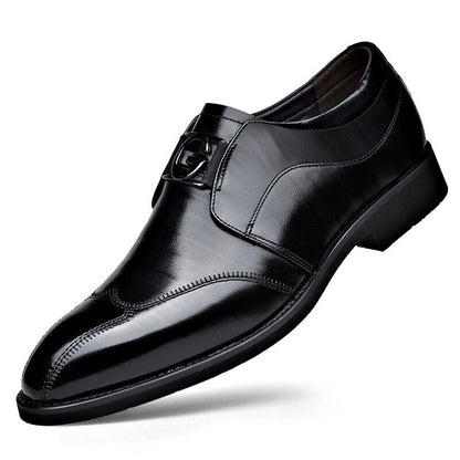 Men’s Slip-On Dress Shoes with Wingtip Detailing – Formal & Business Wear