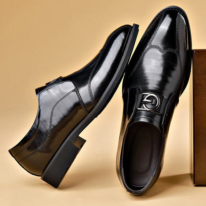 Men’s Slip-On Dress Shoes with Wingtip Detailing – Formal & Business Wear