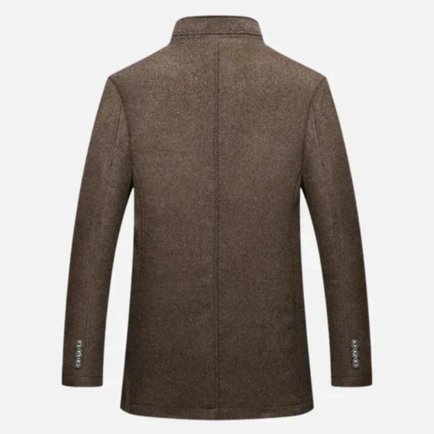 Men’s Tailored Wool Overcoat with Quilted Insert