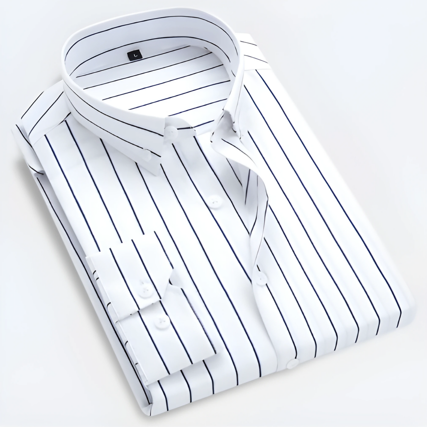 Men’s Striped Long Sleeve Shirt – Smart Casual Button-Up in Multiple Colours
