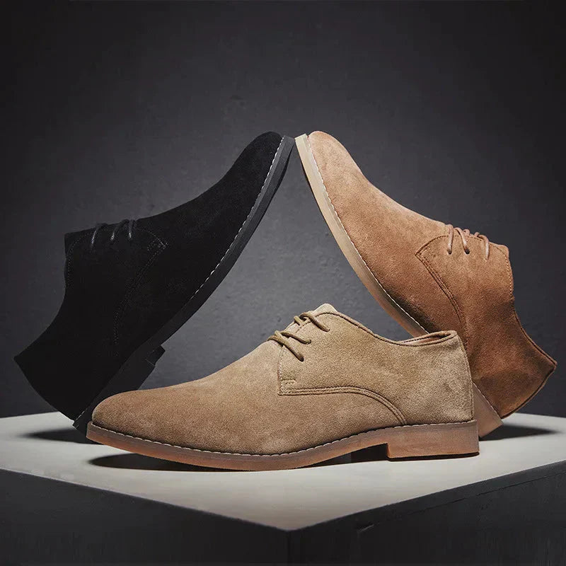 Cevori Suede Lace-up Derby Shoes