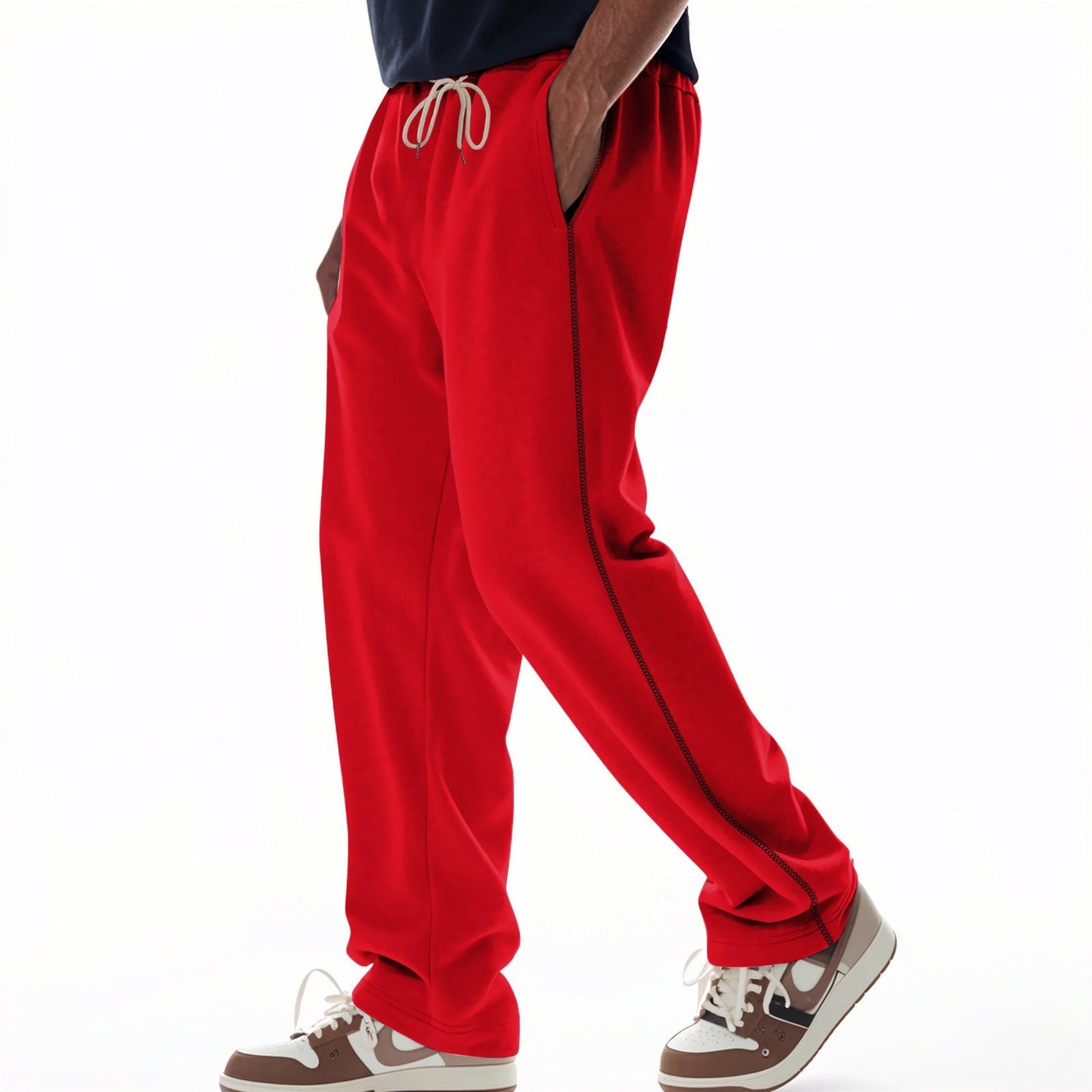 Men’s Sweatpants – Cotton Terry – Relaxed Fit – Drawstring Waist – Full Length