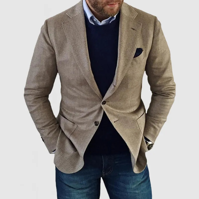 Cevori Casual Two-Button Style Blazer