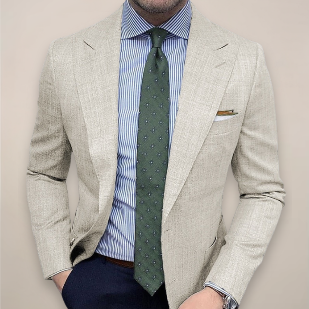 Stylish Men's Fitted Blazer Jacket