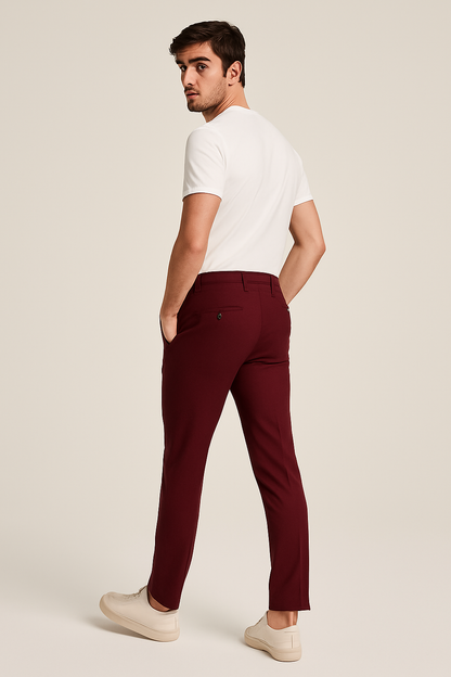 Men’s Tailored Trousers – Classic Flat-Front Workwear
