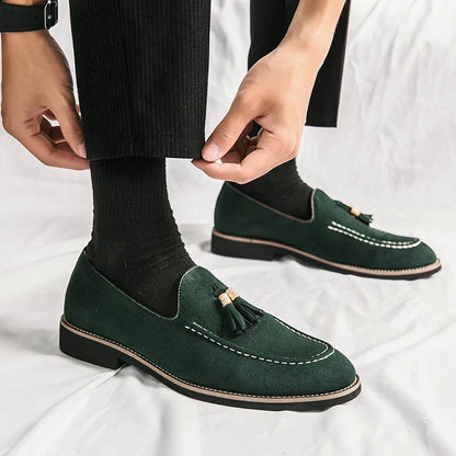 Men’s Tassel Suede Moccasins – Smart Casual Loafers