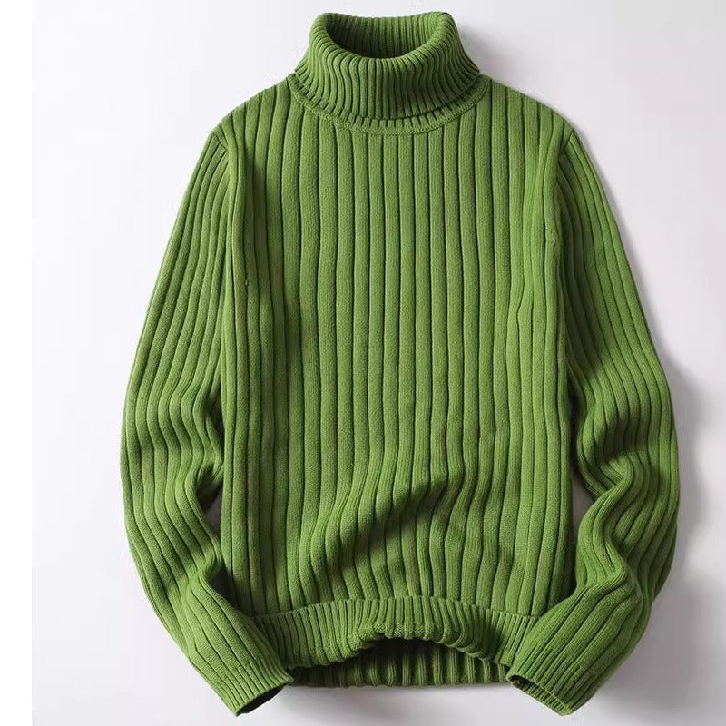 Men’s Heavy Gauge Ribbed Turtleneck Sweater