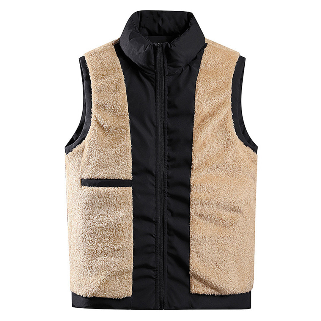 Men’s Shearling Lined Quilted Puffer Vest