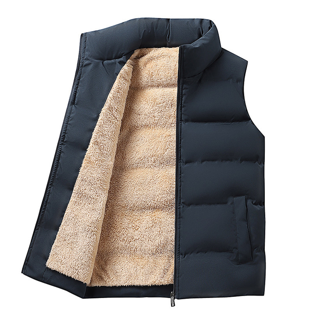 Men’s Shearling Lined Quilted Puffer Vest