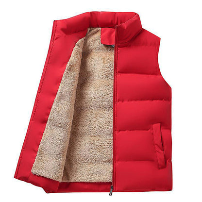 Men’s Shearling Lined Quilted Puffer Vest