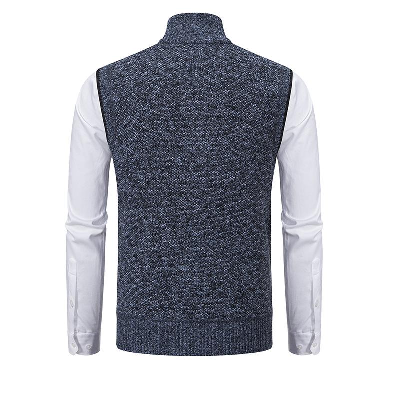 Cevori Zip Knit Gilet Mock Neck