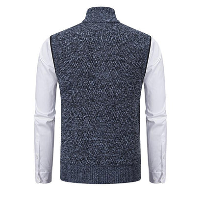 Cevori Zip Knit Gilet Mock Neck