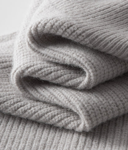 Men’s Ribbed Zip-Through Cardigan Funnel Neck Sweater