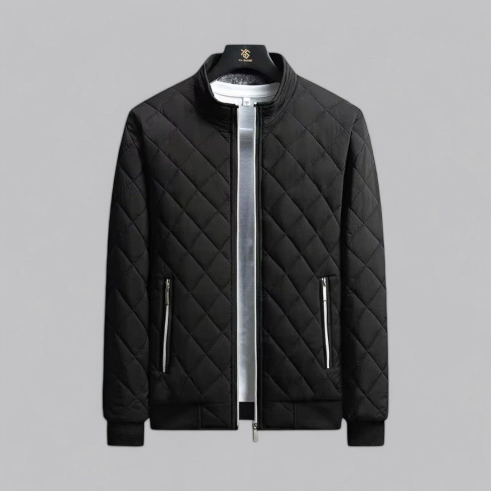 Men’s Quilted Zip-Up Bomber Jacket