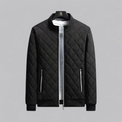 Men’s Quilted Zip-Up Bomber Jacket