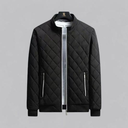 Men’s Quilted Zip-Up Bomber Jacket