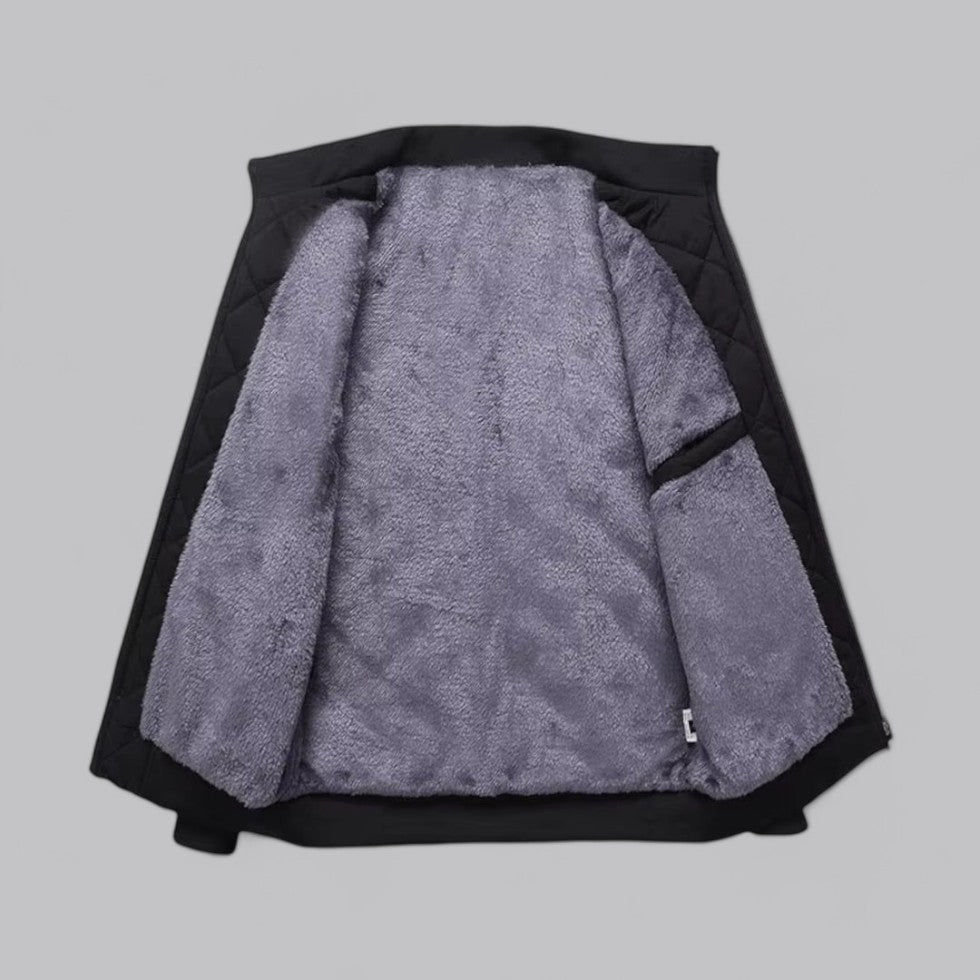 Men’s Quilted Zip-Up Bomber Jacket