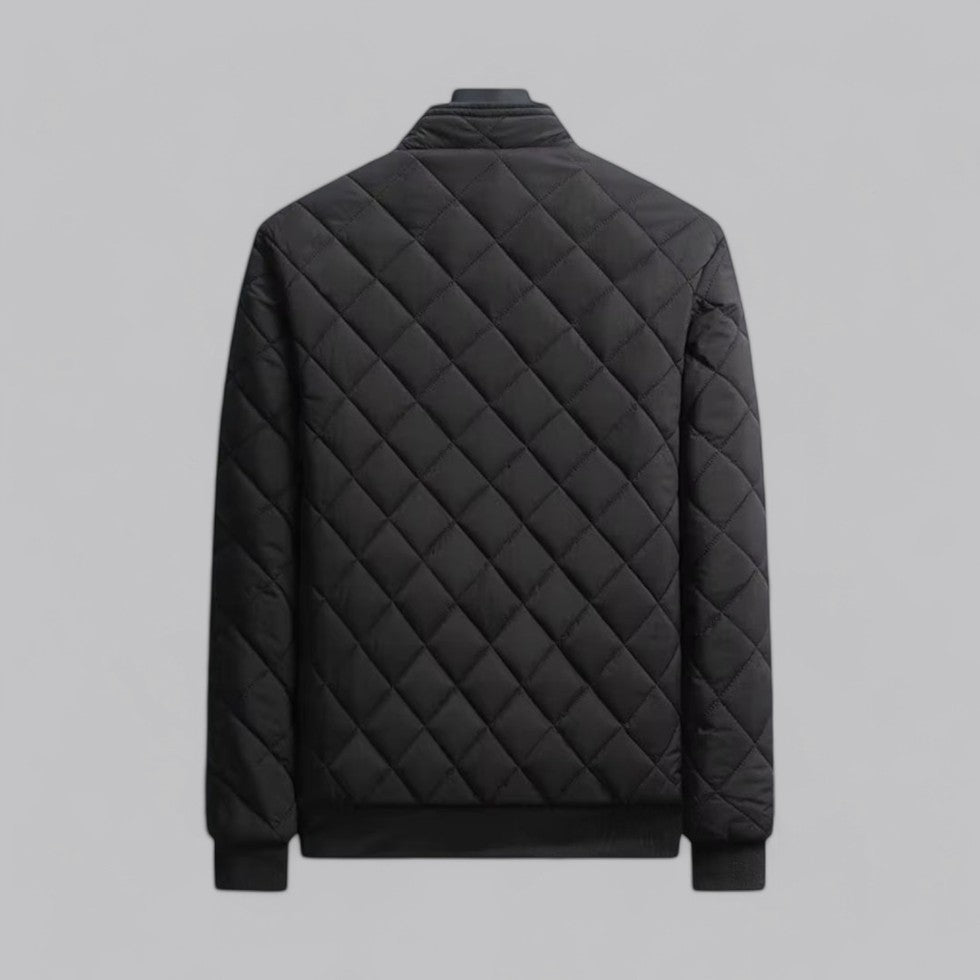 Men’s Quilted Zip-Up Bomber Jacket