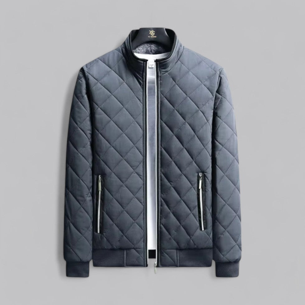 Men’s Quilted Zip-Up Bomber Jacket
