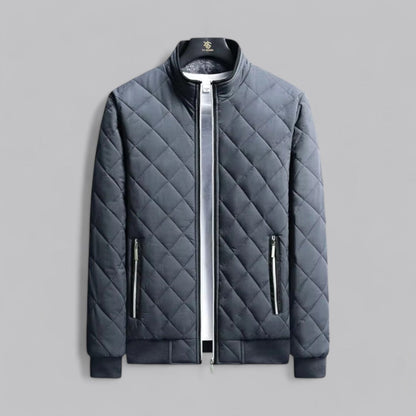 Men’s Quilted Zip-Up Bomber Jacket