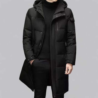 Men’s Long Hooded Puffer Coat