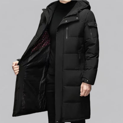 Men’s Long Hooded Puffer Coat