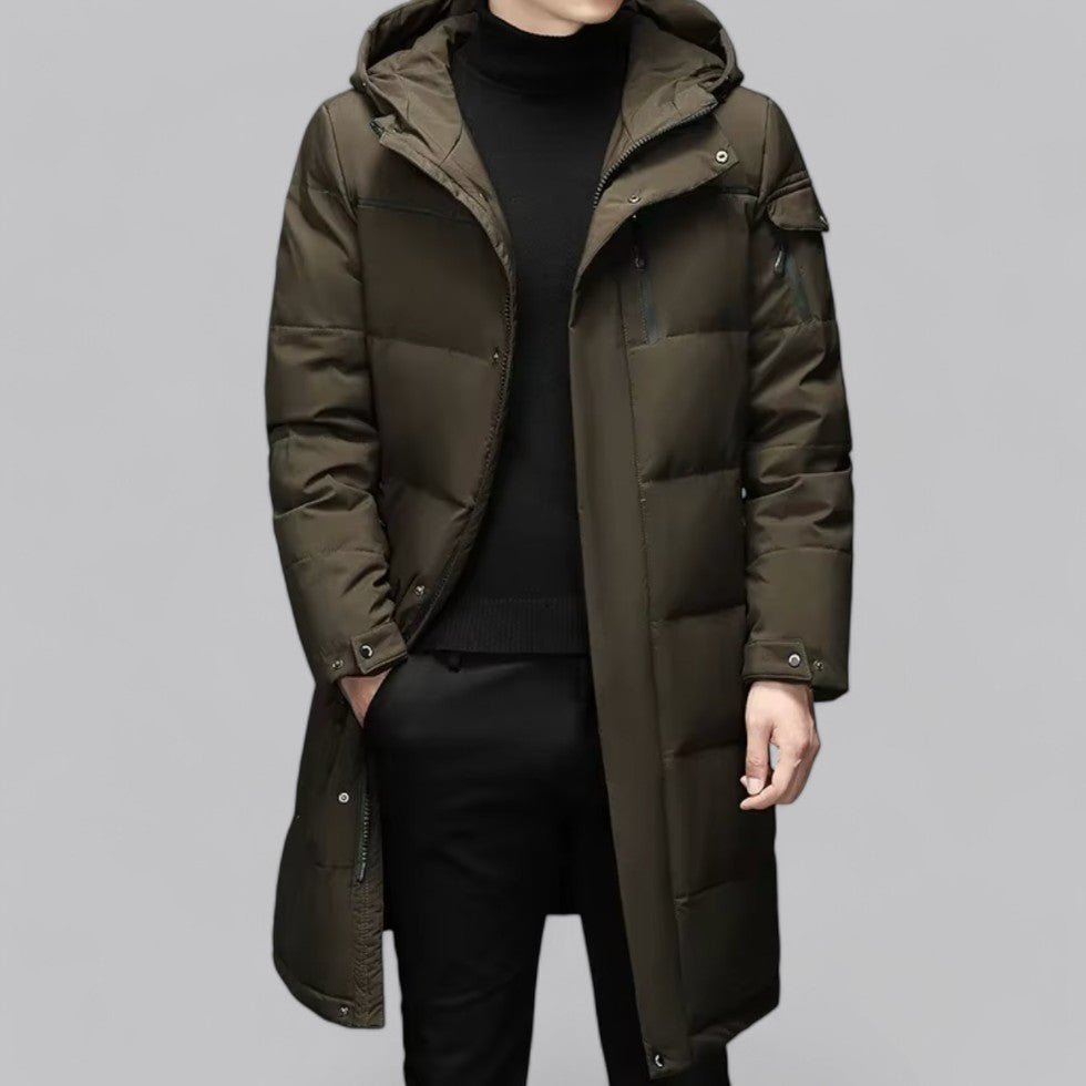 Men’s Long Hooded Puffer Coat