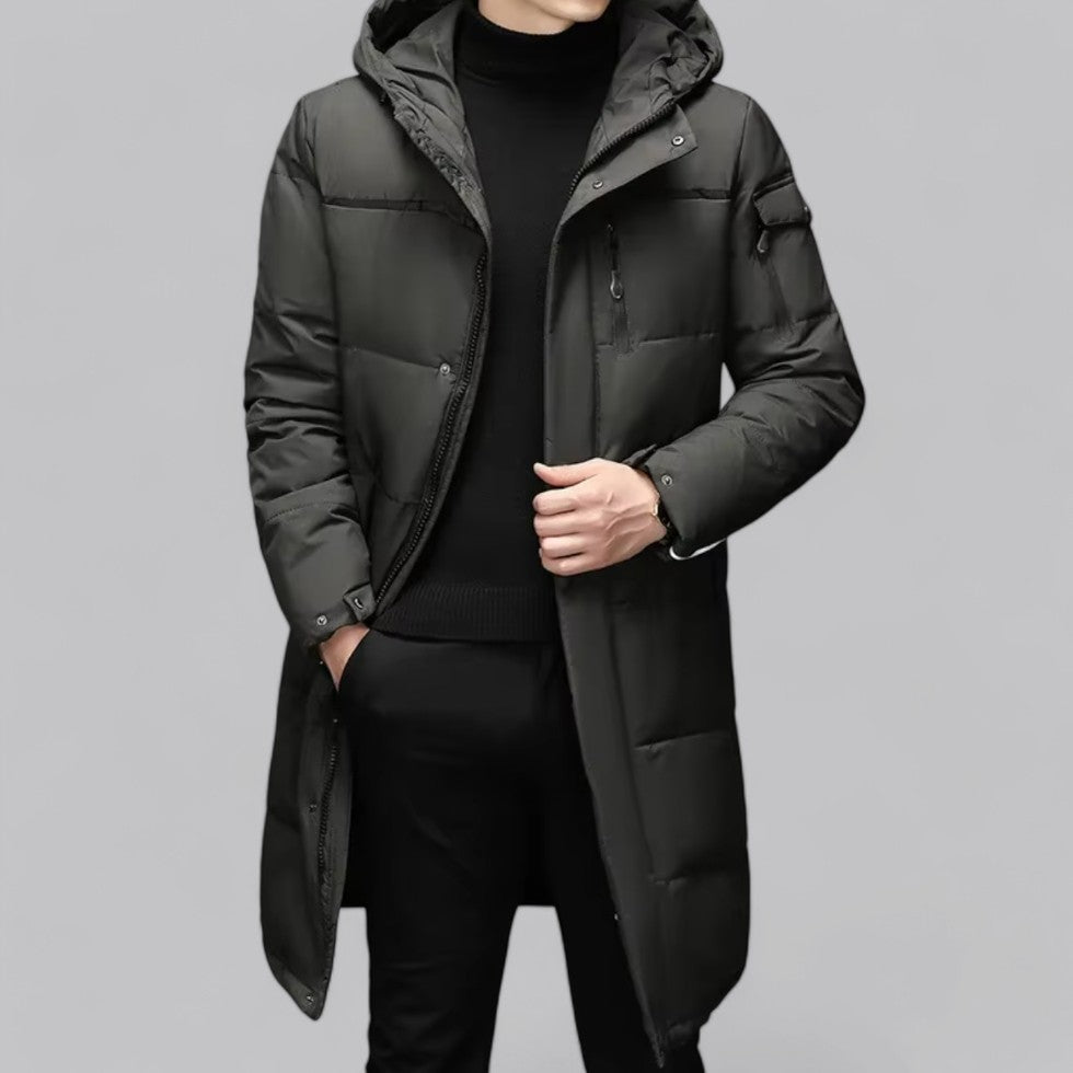 Men’s Long Hooded Puffer Coat