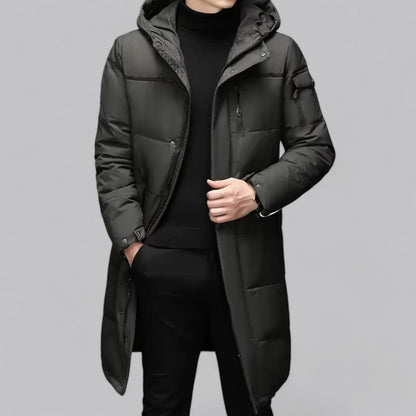 Men’s Long Hooded Puffer Coat