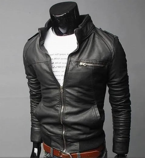 Stylish Brok Leather Jacket