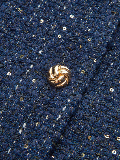 Felicity | Metallic Button Tweed Jacket