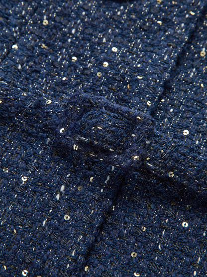Felicity | Metallic Button Tweed Jacket