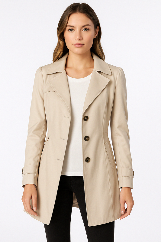 Beatrice – Women’s Mid-Length Trench Coat