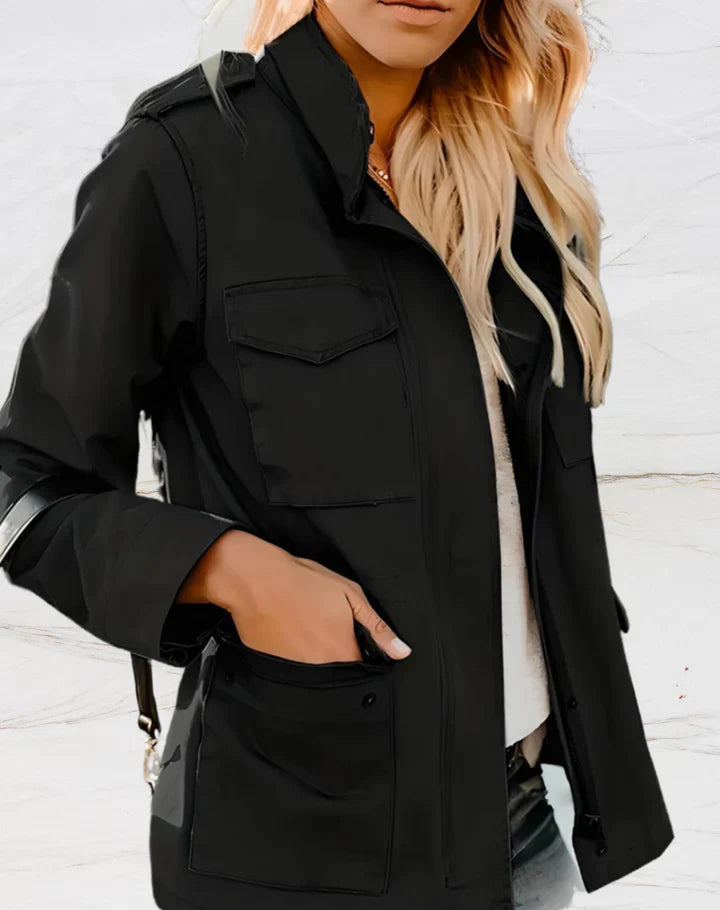 Practical Women's Multi Pocket Zip Up Jacket