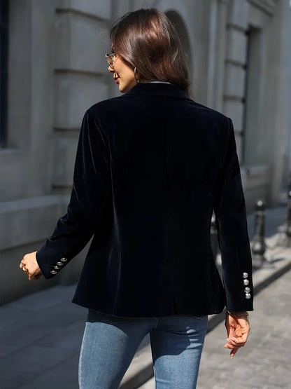 Millie – Women's Gold Buttons Blazer