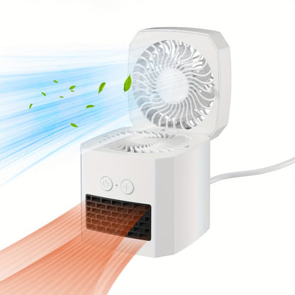 HeatMini | Desktop Electric Heater and Cooling Fan for Office Use