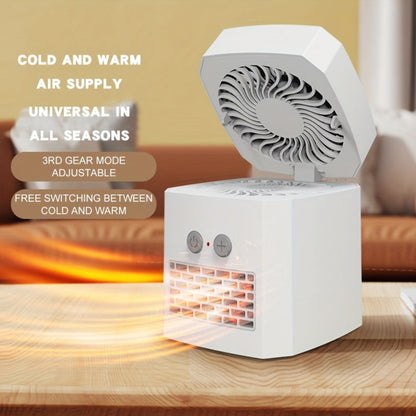 HeatMini | Desktop Electric Heater and Cooling Fan for Office Use