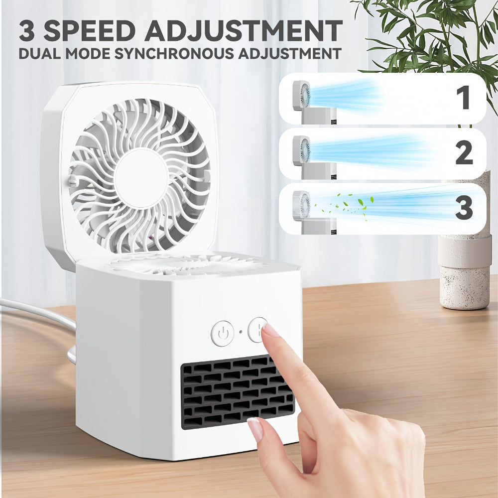 HeatMini | Desktop Electric Heater and Cooling Fan for Office Use