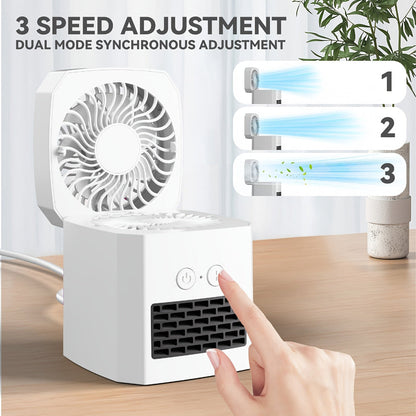 HeatMini | Desktop Electric Heater and Cooling Fan for Office Use