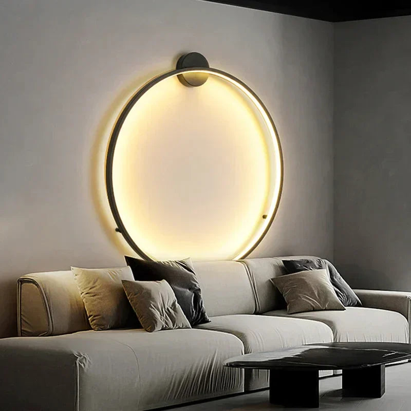 Simple Round Wall Lamp for Bright Ambient Lighting