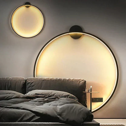 Simple Round Wall Lamp With Bright Modern Shine - BritishElegance