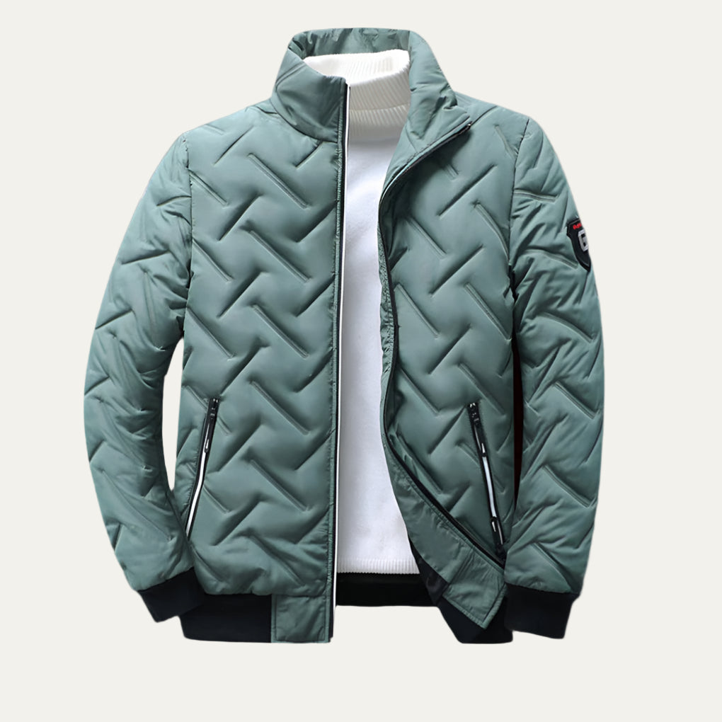 Men’s Modern Quilted High Collar Puffer Jacket