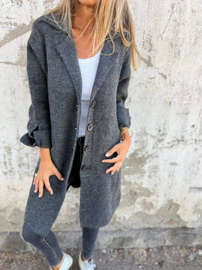Mireille | Women’s Long Coat – Elegant Wool Blend Design with Lasting Charm