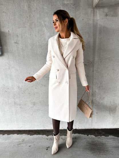 Marina | Stylish long women's coat with an elegant fit