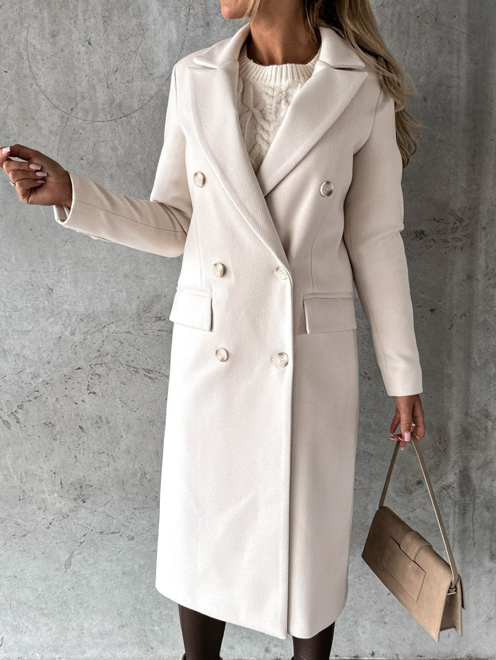 Marina | Stylish long women's coat with an elegant fit