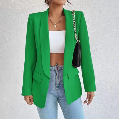 Women's Chic Fit Open Front Jacket with Pockets