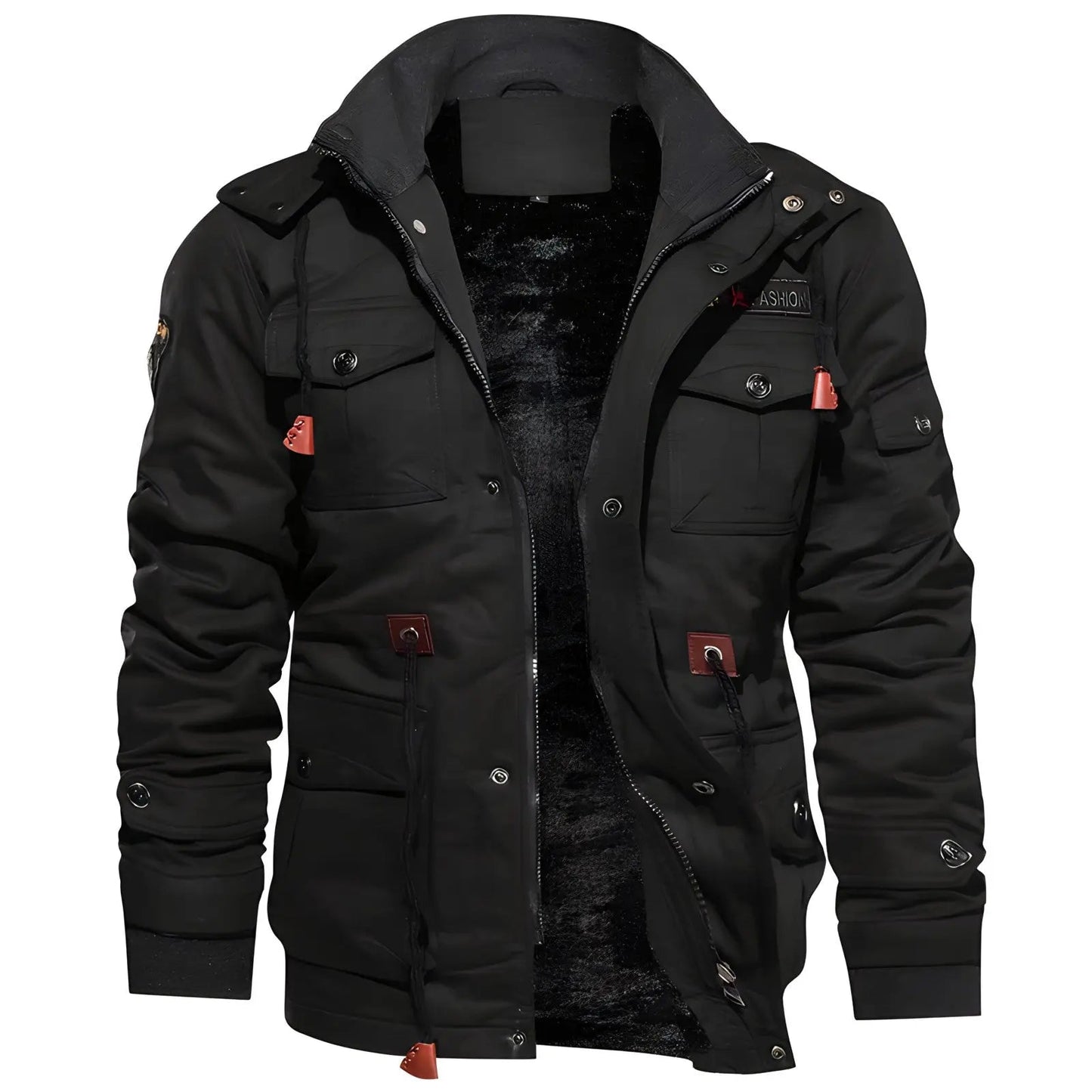 Multi-Pocket Military Jacket for Men