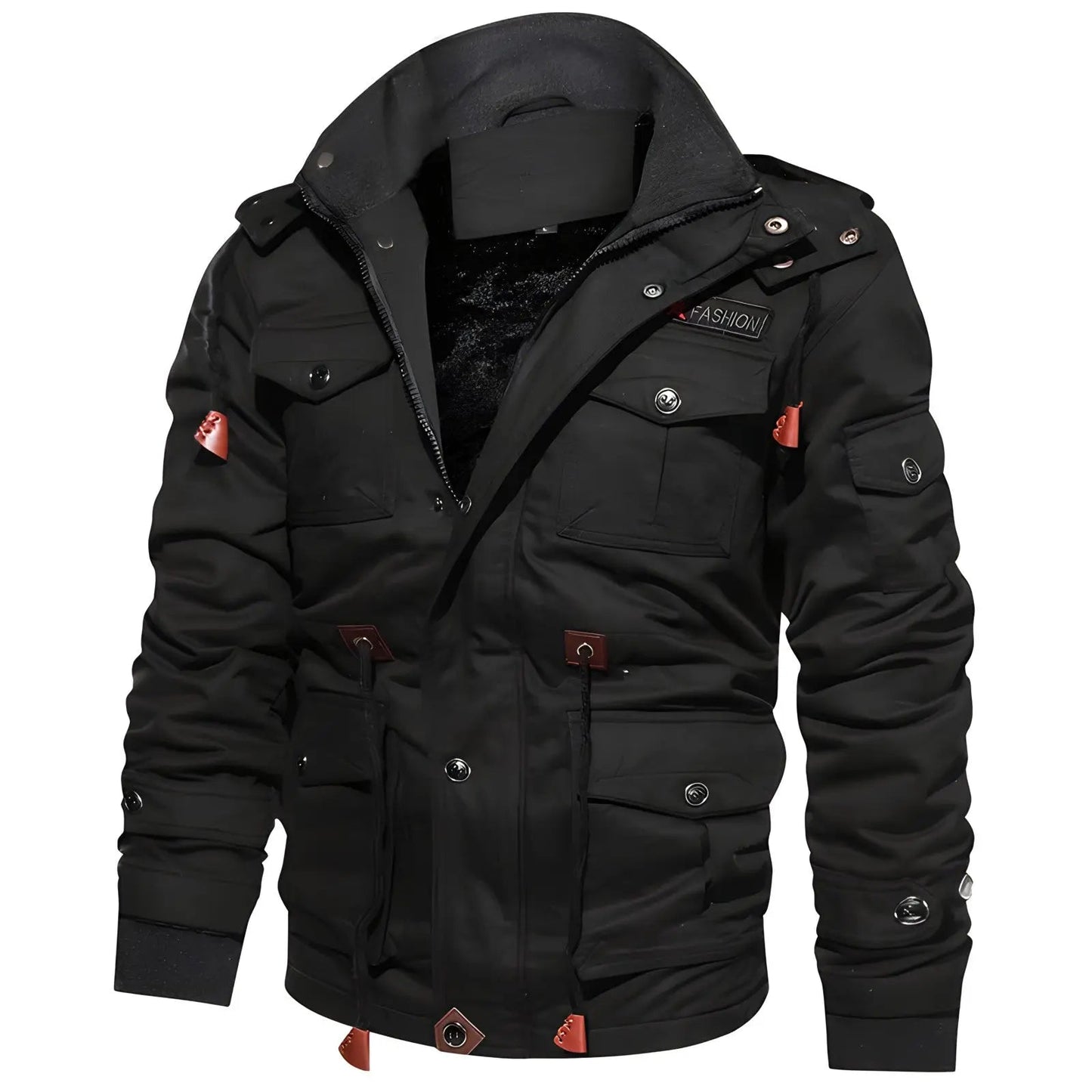 Multi-Pocket Military Jacket for Men